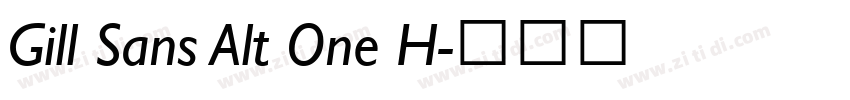 Gill Sans Alt One H字体转换